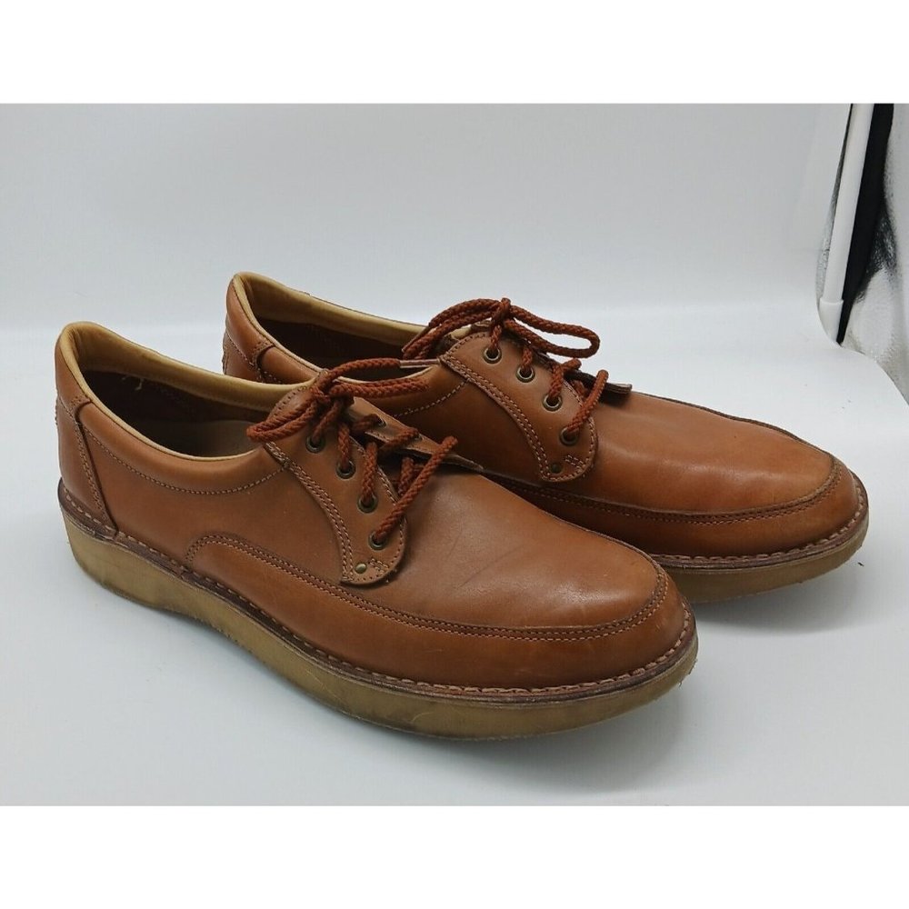 Men's RocSport By Rockport Vibram Size 13M Tie Oxford Brown Leather Shoes Casual